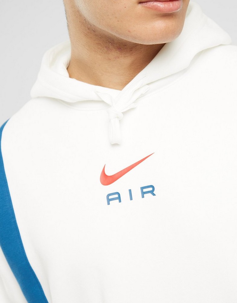 Férfi pulóverek NIKE PULÓVER KAPUCNIS M NSW SW AIR PO HOODY FLC BB AIR PACK FV0167-100 Fehér