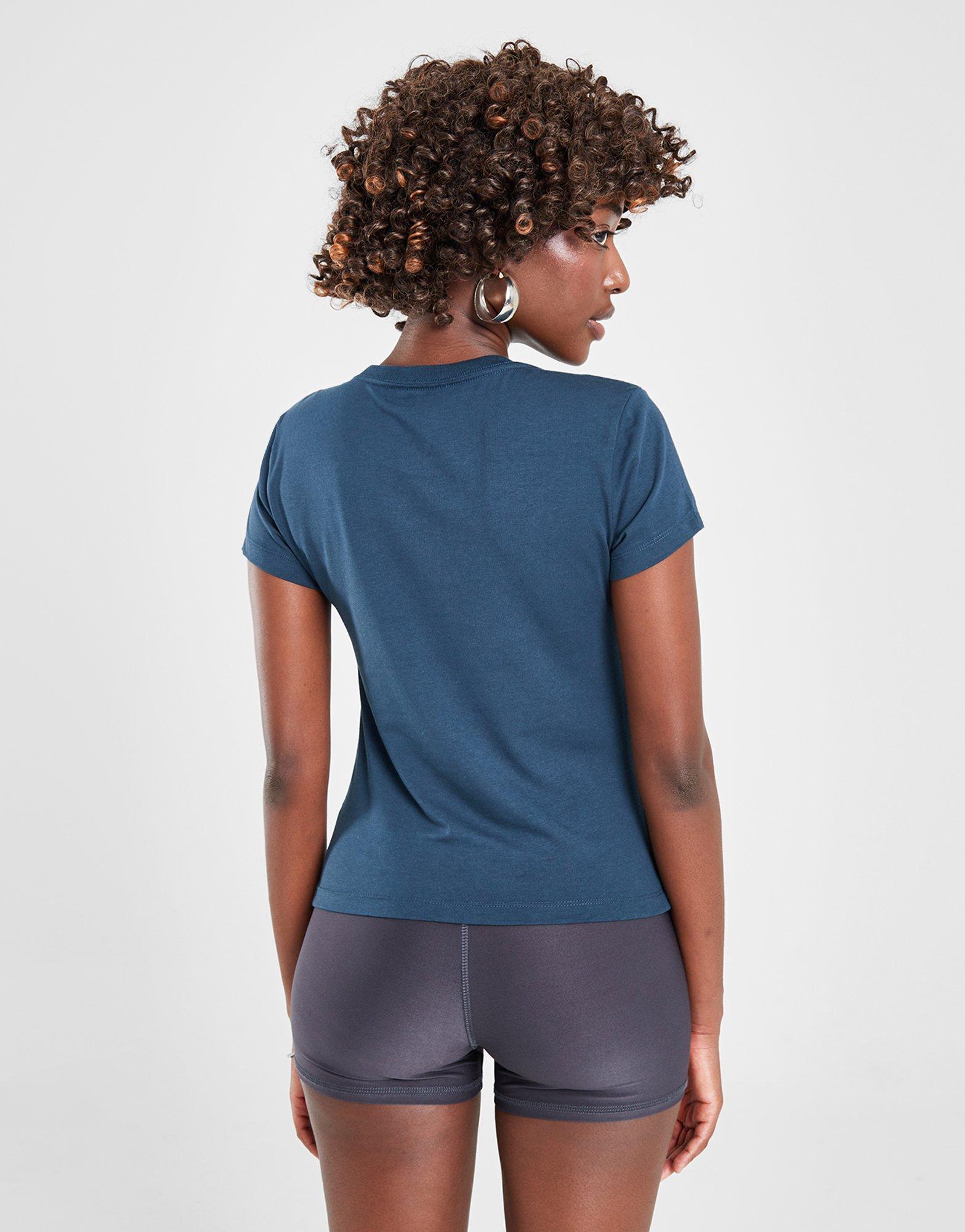 Koszulka, t-shirt damski NIKE T-SHIRT W NSW NK CHLL KNT MD CRP FV5508-478 Granatowy