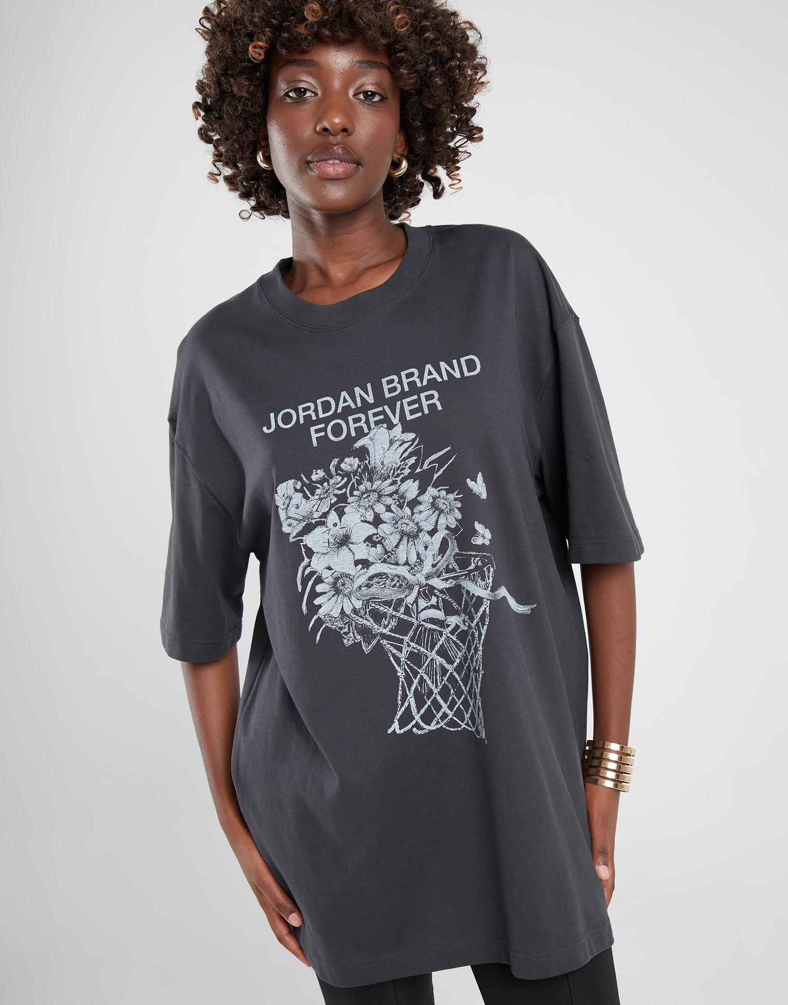 Női póló PÓLÓ W JORDAN SS OS GFX TEE BQ FV7119-045 Fekete