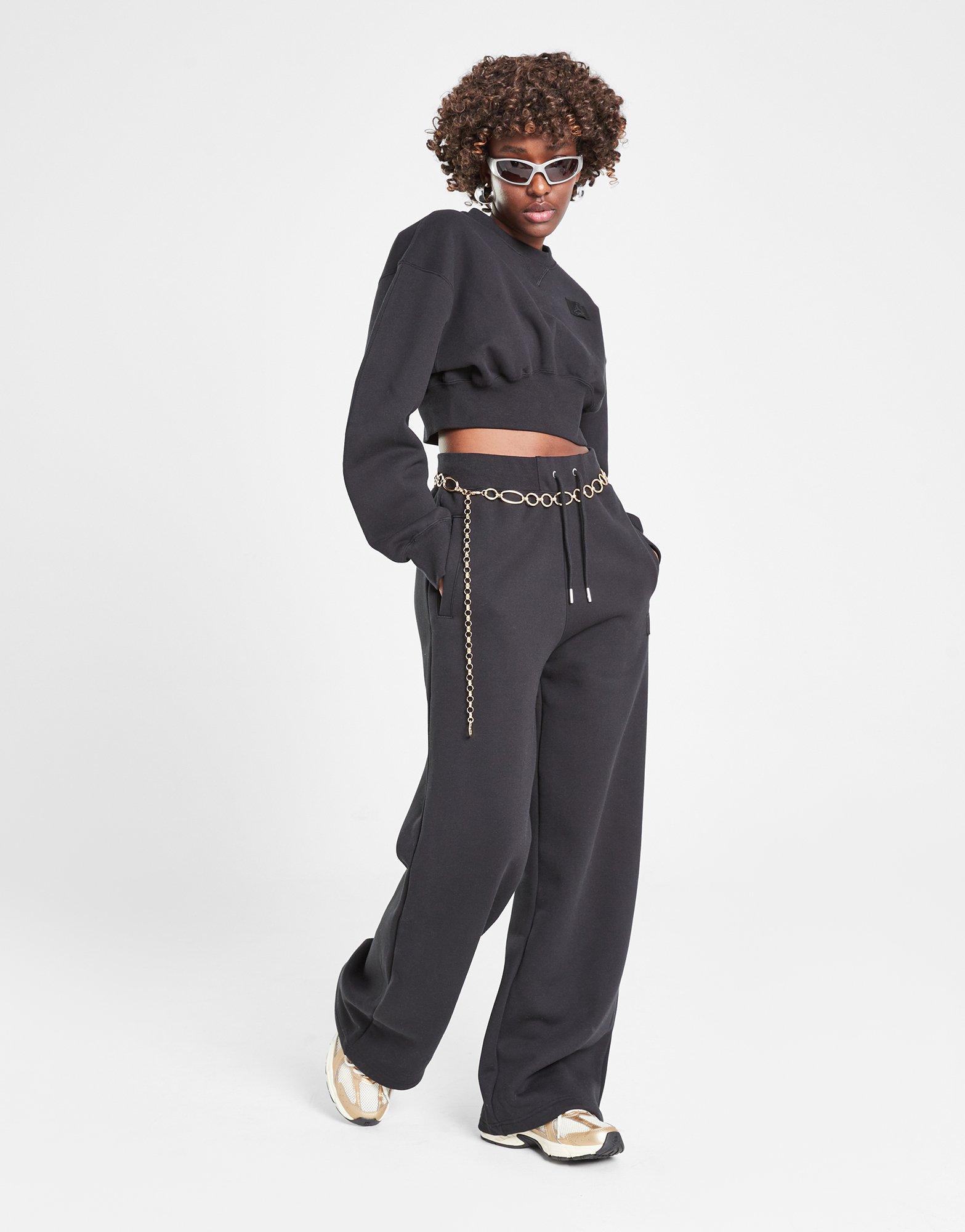 Dámská mikina JORDAN MIKINA W J FLT FLC NOV TOP 24 FV7152-010 Černá