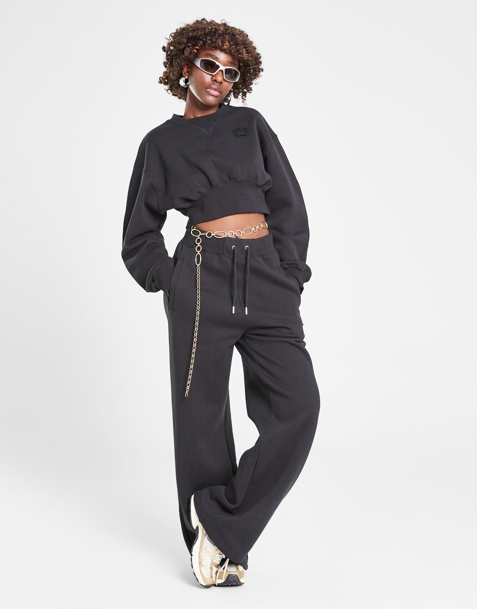 Dámske nohavice JORDAN NOHAVICE  W J FLT FLC NOV PNT 24 FV7155-010 Čierna