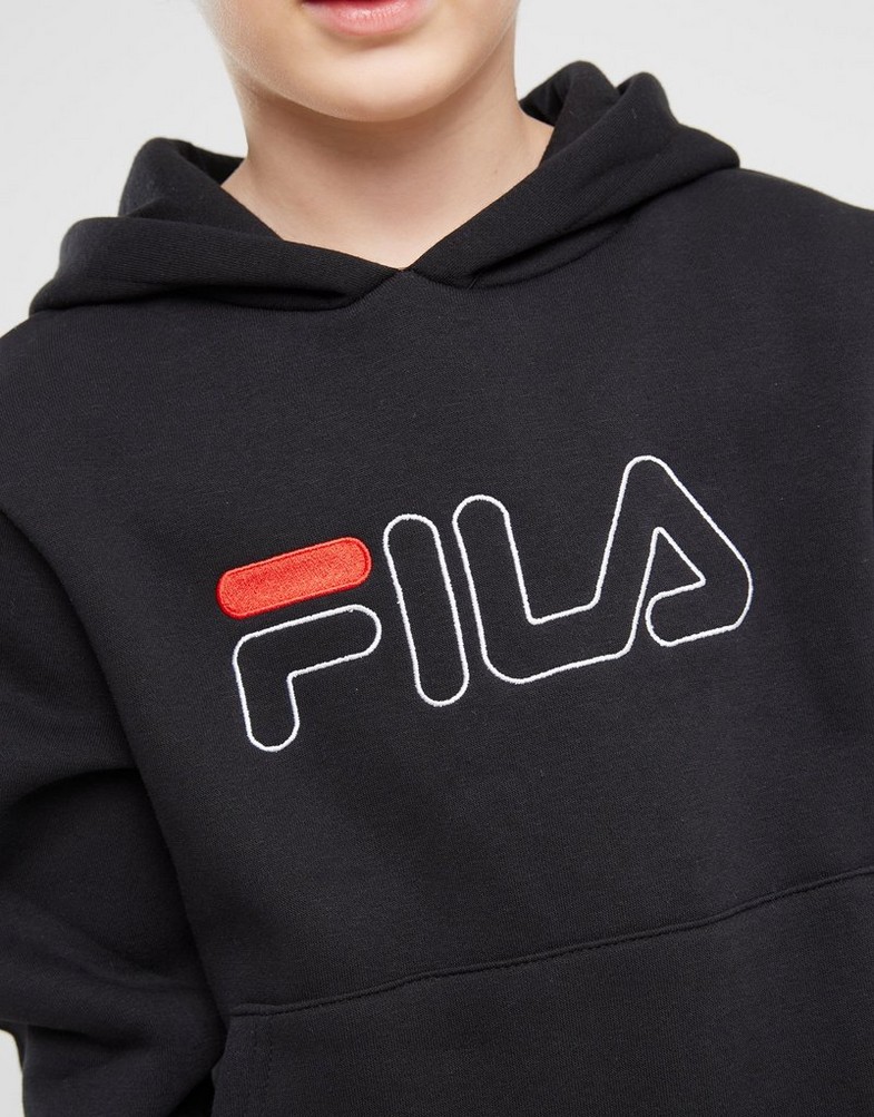 Detská mikina FILA MIKINA S KAPUCÍ FILA CHAOS BLK FW23JDK002CHAOSBLK Černá