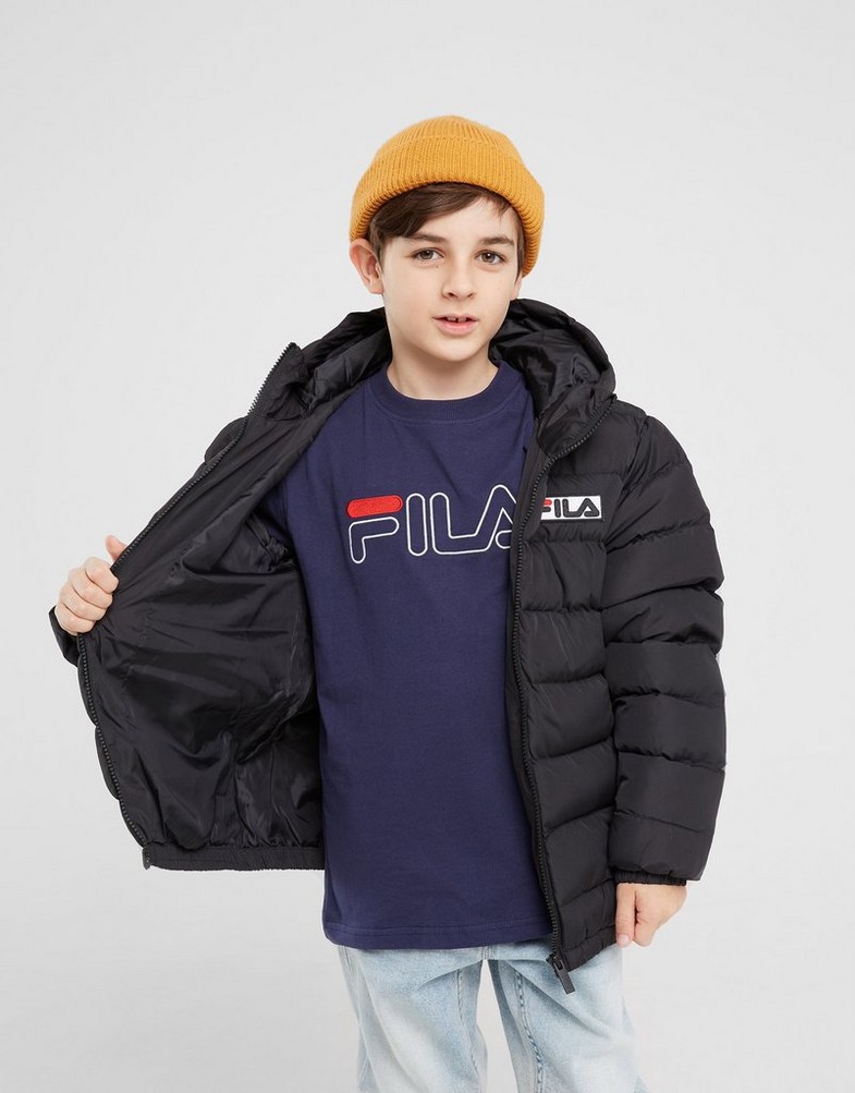 Gyerek kabát FILA KABÁT FILA BRENT BLK FW23JDK005BRENTBLK Fekete