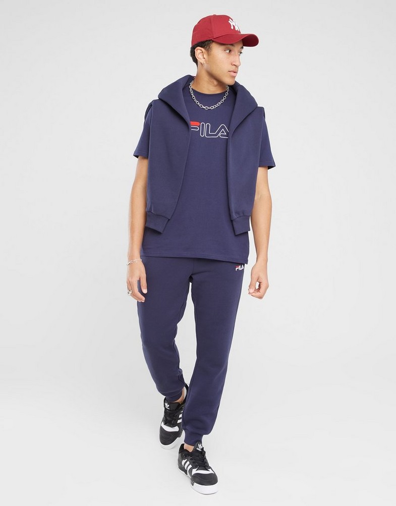Tricou pentru bărbați FILA TRICOU FILA ACE BLU FW23JDM001ACENVY Bleumarin