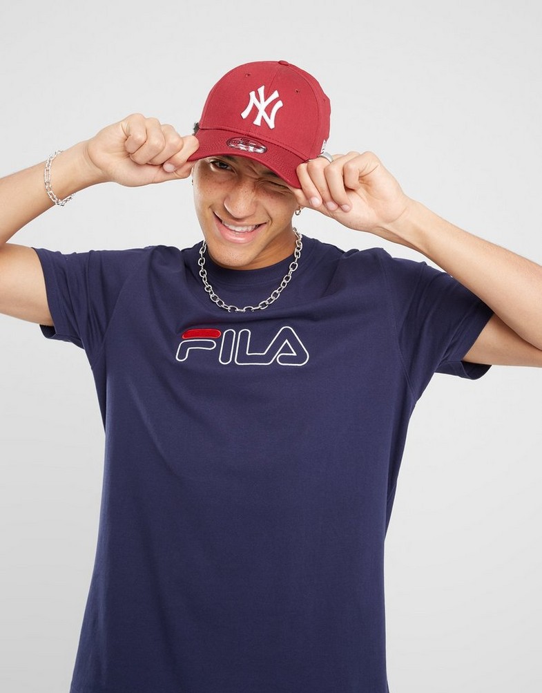 Tricou pentru bărbați FILA TRICOU FILA ACE BLU FW23JDM001ACENVY Bleumarin