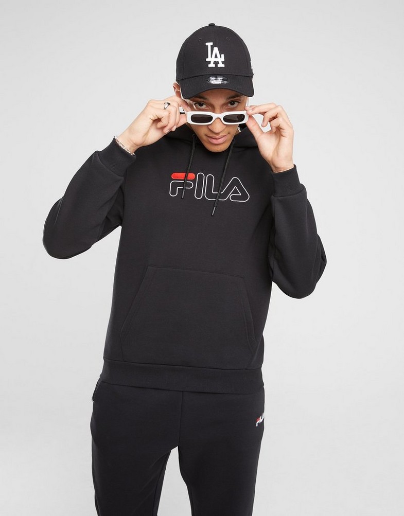 Чоловічі кофти FILA КОФТА З КАПЮШОНОМ FILA ADIR BLK HOOD FW23JDM002ADIRBLK Чорний