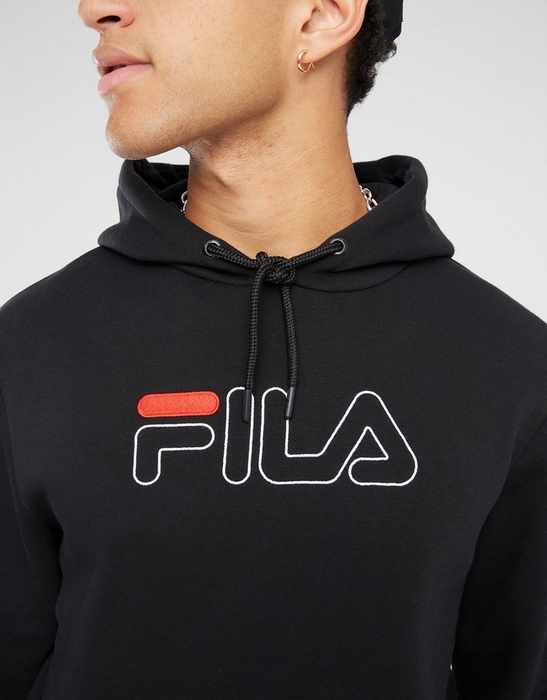 Чоловічі кофти FILA КОФТА З КАПЮШОНОМ FILA ADIR BLK HOOD FW23JDM002ADIRBLK Чорний