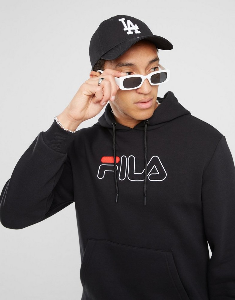Чоловічі кофти FILA КОФТА З КАПЮШОНОМ FILA ADIR BLK HOOD FW23JDM002ADIRBLK Чорний