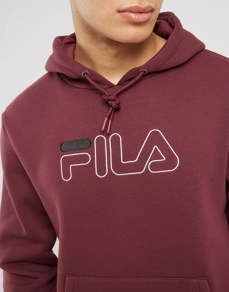 Чоловічі кофти FILA КОФТА З КАПЮШОНОМ FILA ADIR BURG FW23JDM002ADIRBURG Бордовий
