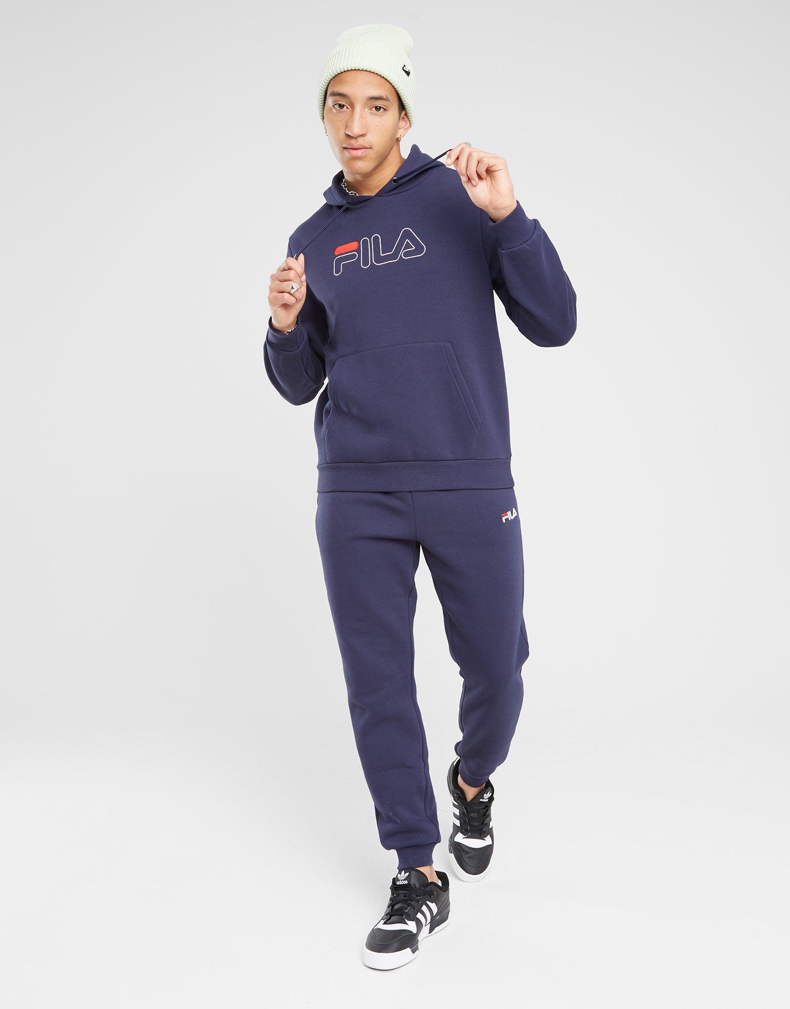 Чоловічі кофти FILA КОФТА З КАПЮШОНОМ FILA ADIR HOOD NVY FW23JDM002ADIRNVY Темно-синій