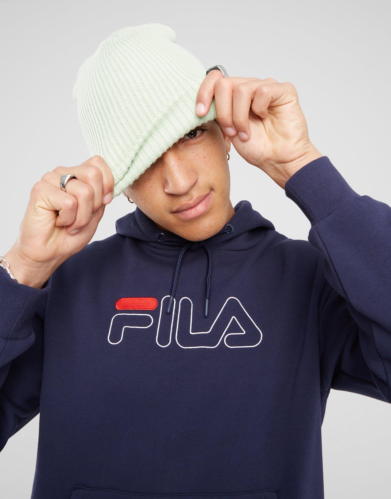 Чоловічі кофти FILA КОФТА З КАПЮШОНОМ FILA ADIR HOOD NVY FW23JDM002ADIRNVY Темно-синій