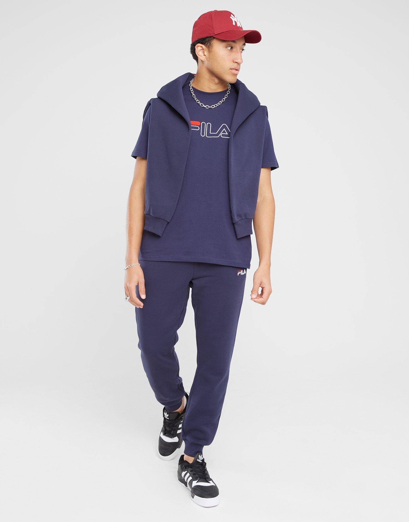 Pantaloni pentru bărbați FILA PANTALONI  FILA BROKE JOG NVY FW23JDM009BROKENVY Bleumarin