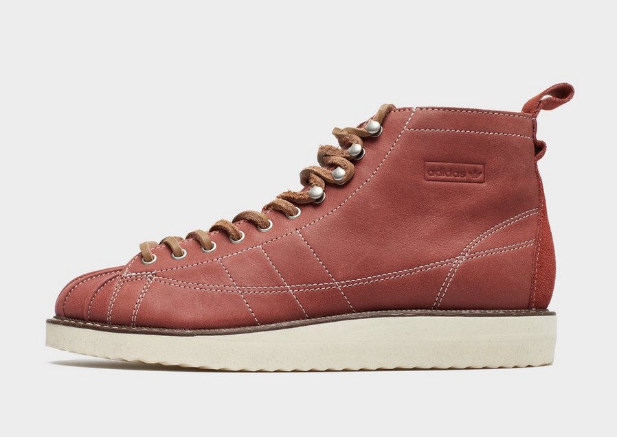 Buty sneakersy męskie ADIDAS SUPERSTAR BOOT FZ2642 Brązowy