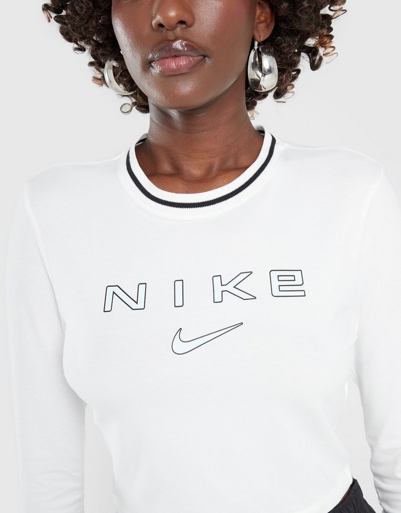 Koszulka, t-shirt damski NIKE T-SHIRT W NSW LS SLIM CRP TEE OC