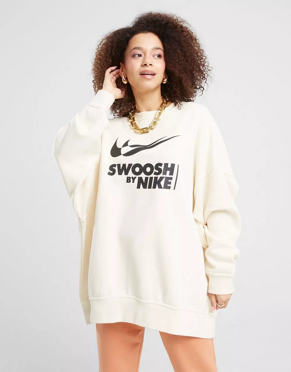 NIKE КОФТА W NSW FLC OS CREW GLS GYM LIFE, фото 1 з 4