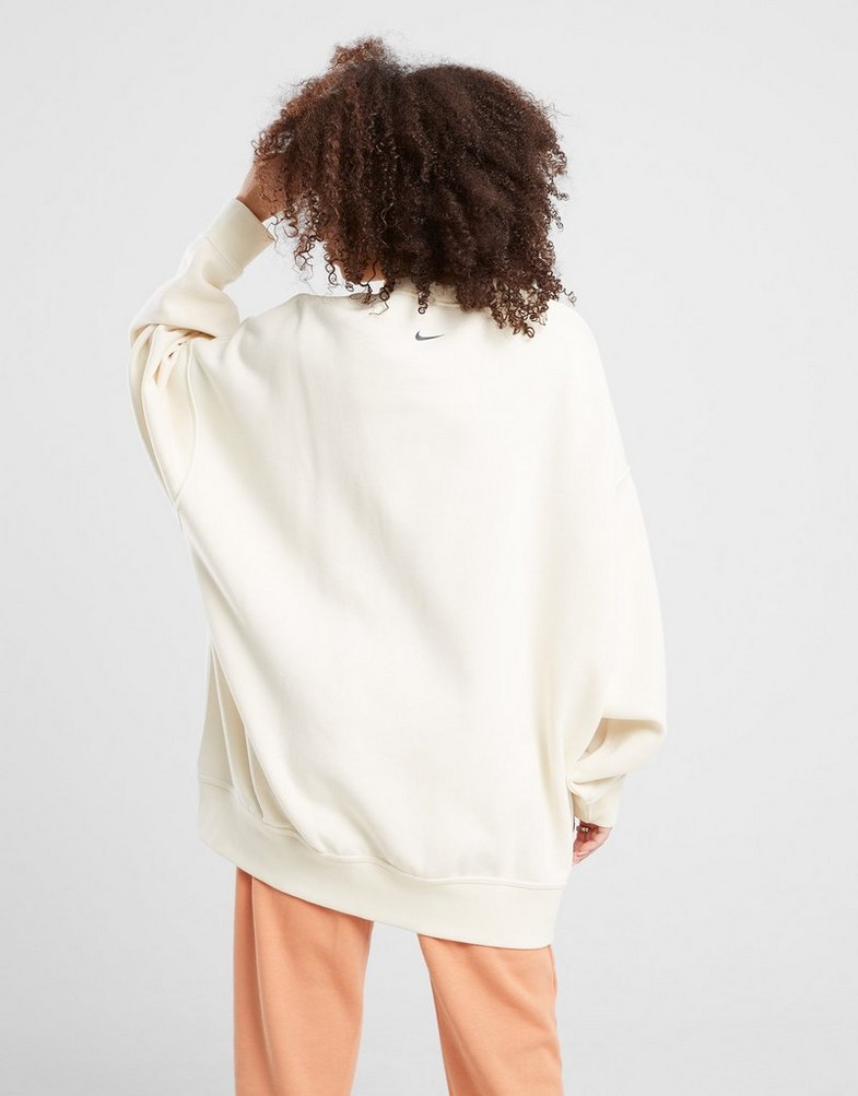 Жіночі кофти NIKE КОФТА W NSW FLC OS CREW GLS GYM LIFE FZ4631-113 Бежевий
