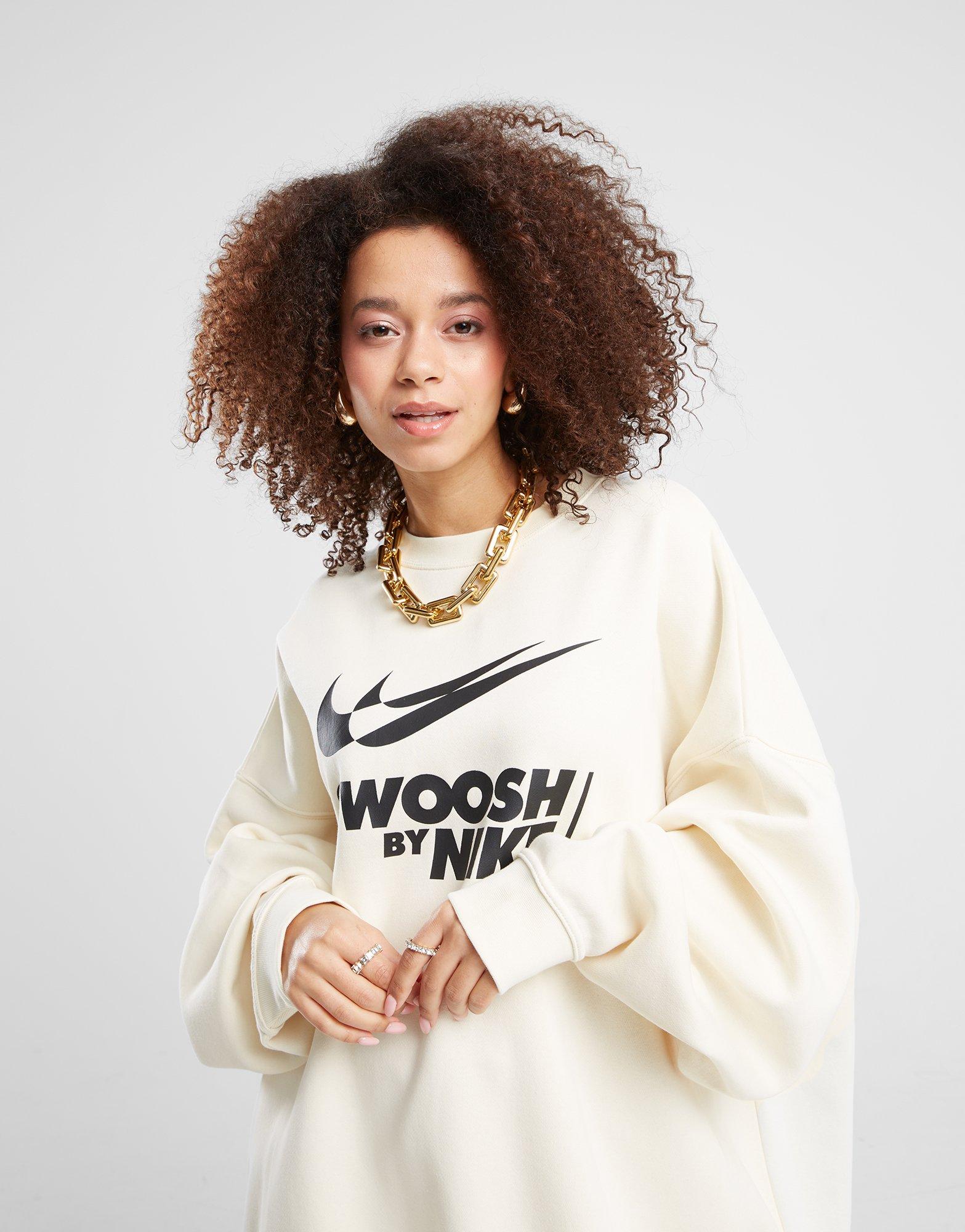 Дамска блуза NIKE СУИТЧЪР W NSW FLC OS CREW GLS GYM LIFE FZ4631-113 Бежов