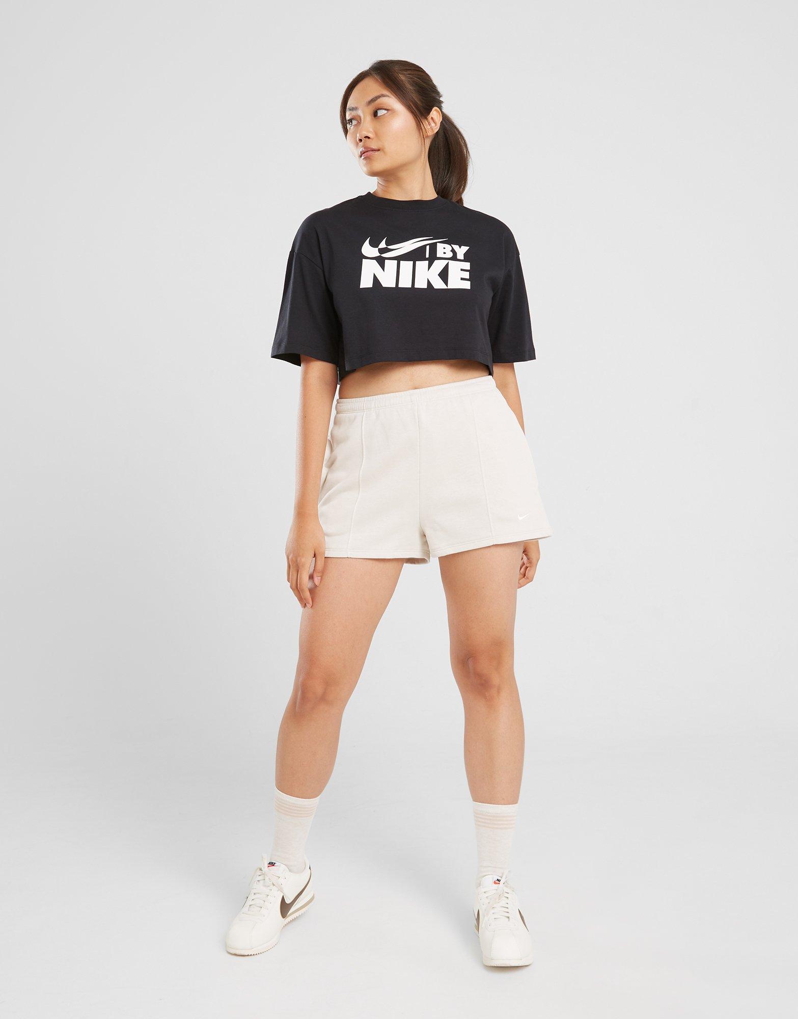 Koszulka, t-shirt damski NIKE T-SHIRT W NSW CROP TEE GLS FZ4635-010 Czarny