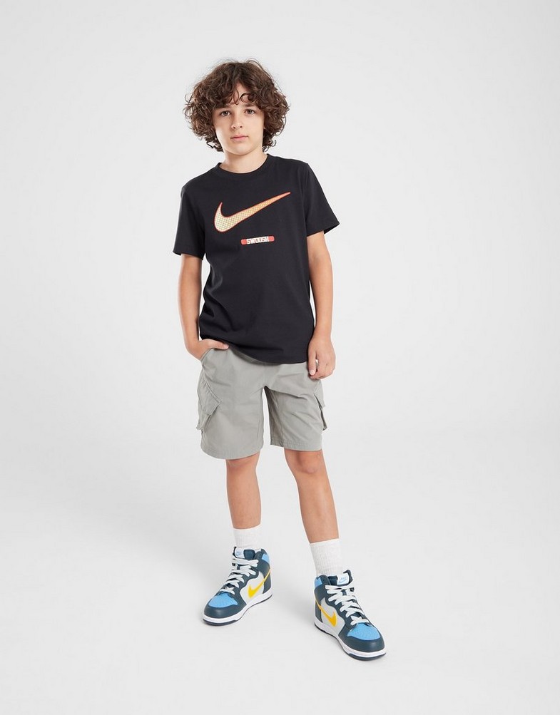 Дитячі футболки NIKE ФУТБОЛКА BRNDMRK4 TEE BLK B FZ5133-010 Чорний