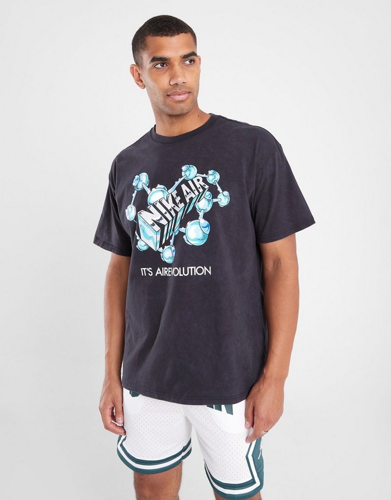 Koszulka, t-shirt męski NIKE T-SHIRT M NSW TEE M90 HBR SEGB FZ5399-010 Czarny