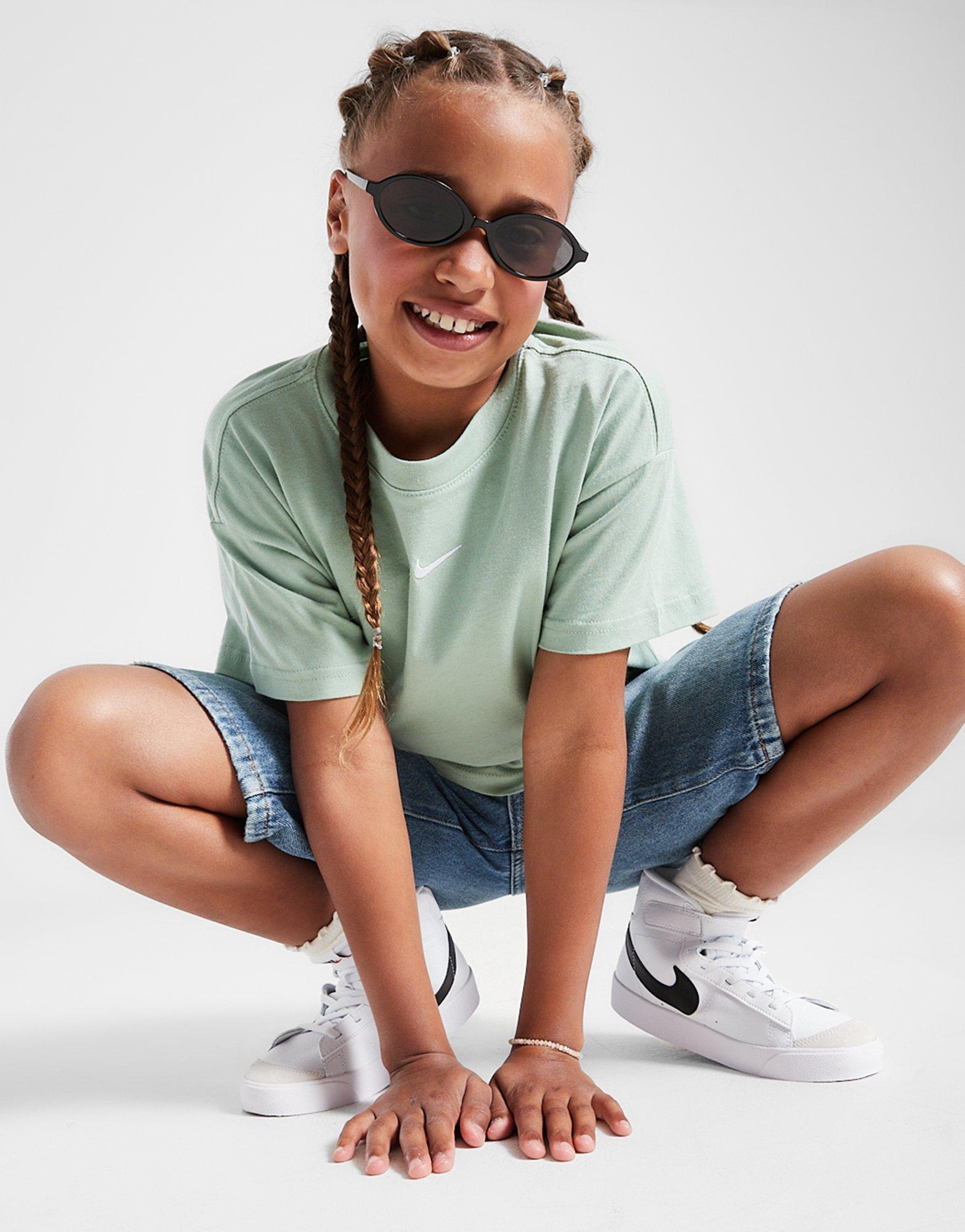 Дитячі футболки NIKE ФУТБОЛКА G NSW TEE BOXY ESSNTL LBR FZ5559-037 Зелений