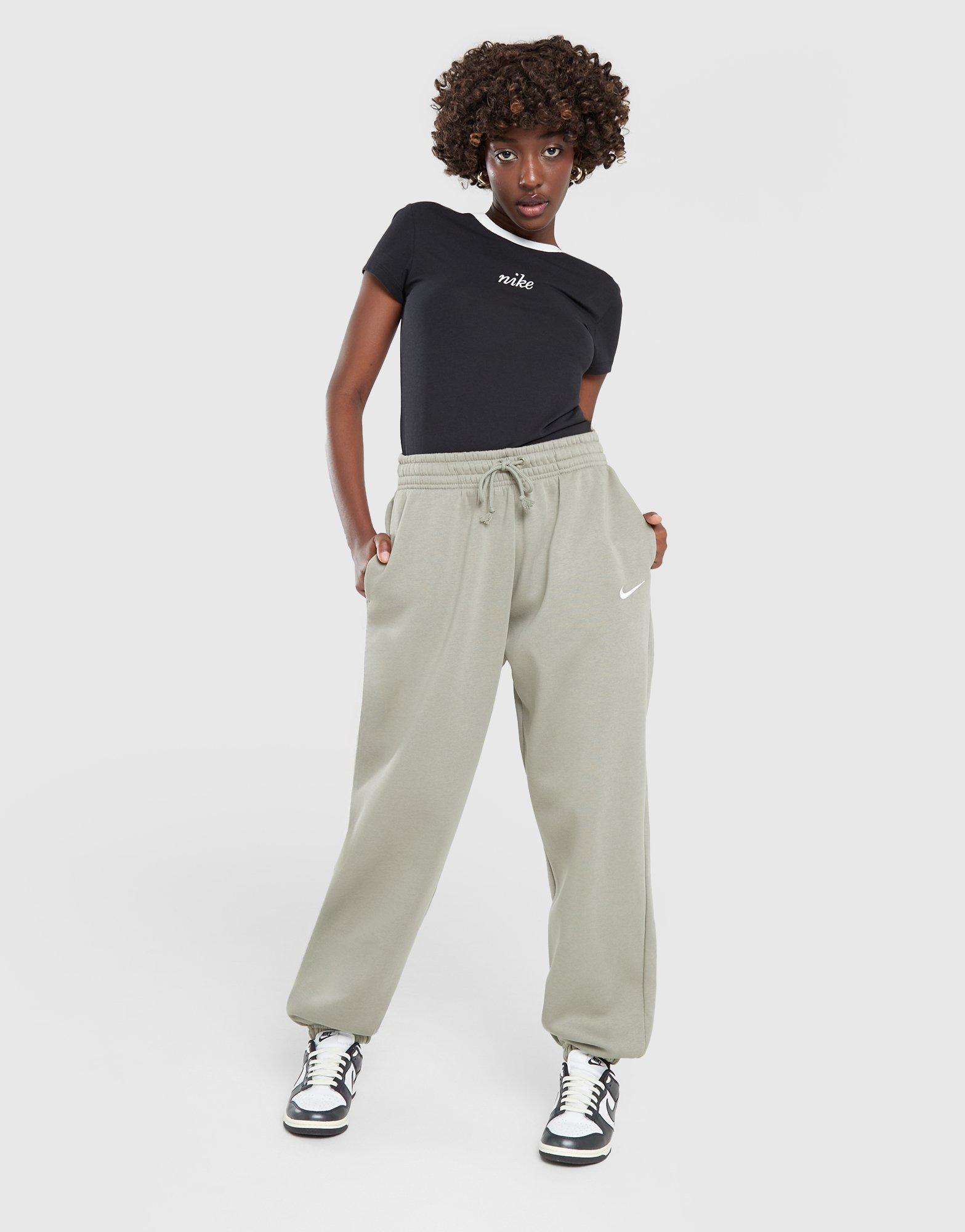 NIKE SPODNIE W NSW PHNX FLC HR OS PANT 2 FZ5996-320 Khaki