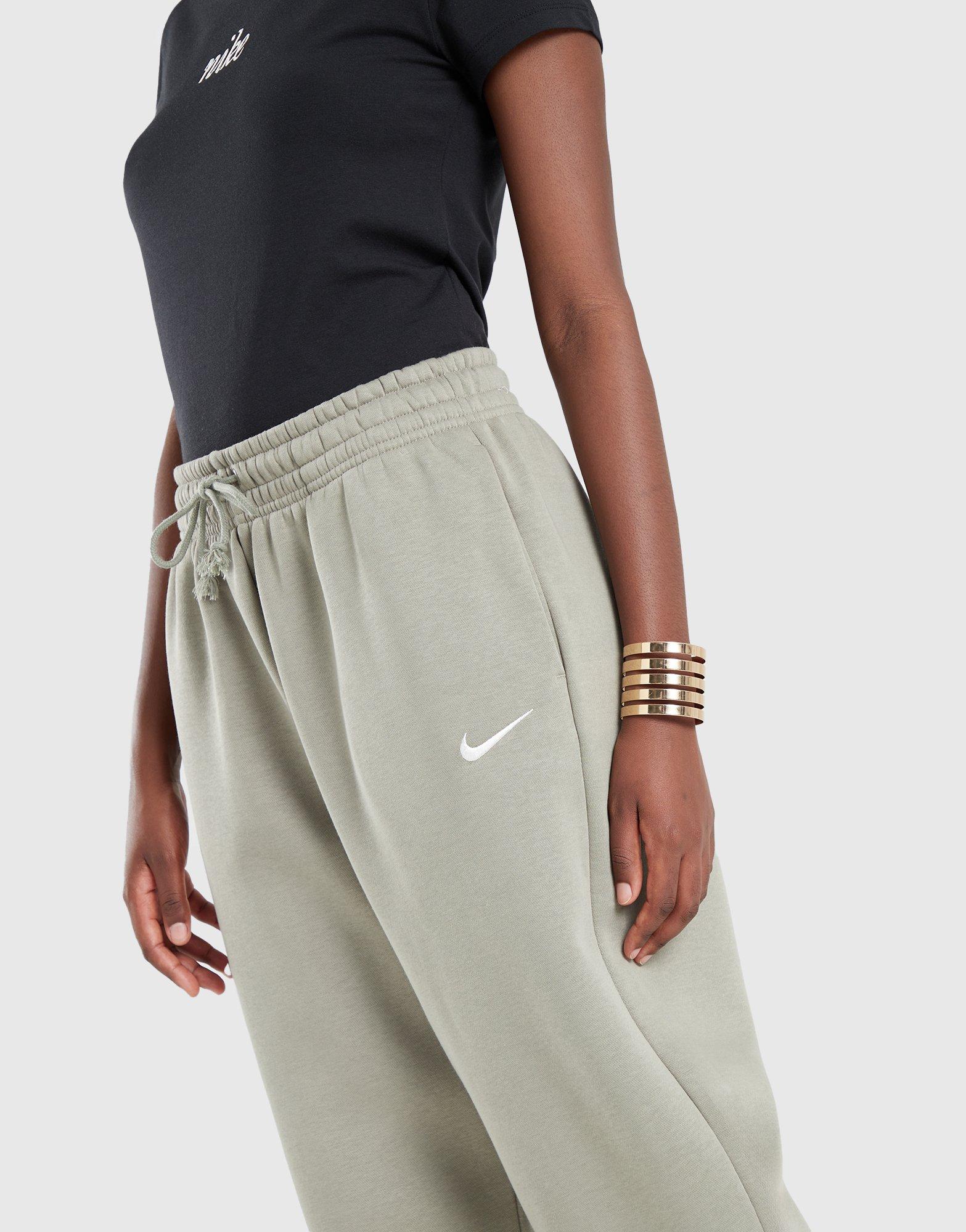NIKE SPODNIE W NSW PHNX FLC HR OS PANT 2 FZ5996-320 Khaki