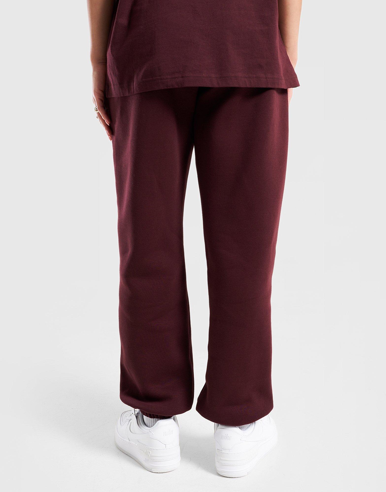 Pantaloni pentru femei NIKE PANTALONI  W NSW PHNX FLC HR OS PANT 2 FZ5996-653 Bordo