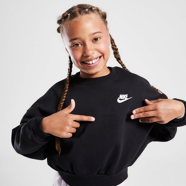 NIKE BLUZĂ G NSW CLUB FLC BXY CRW LBR GIRL