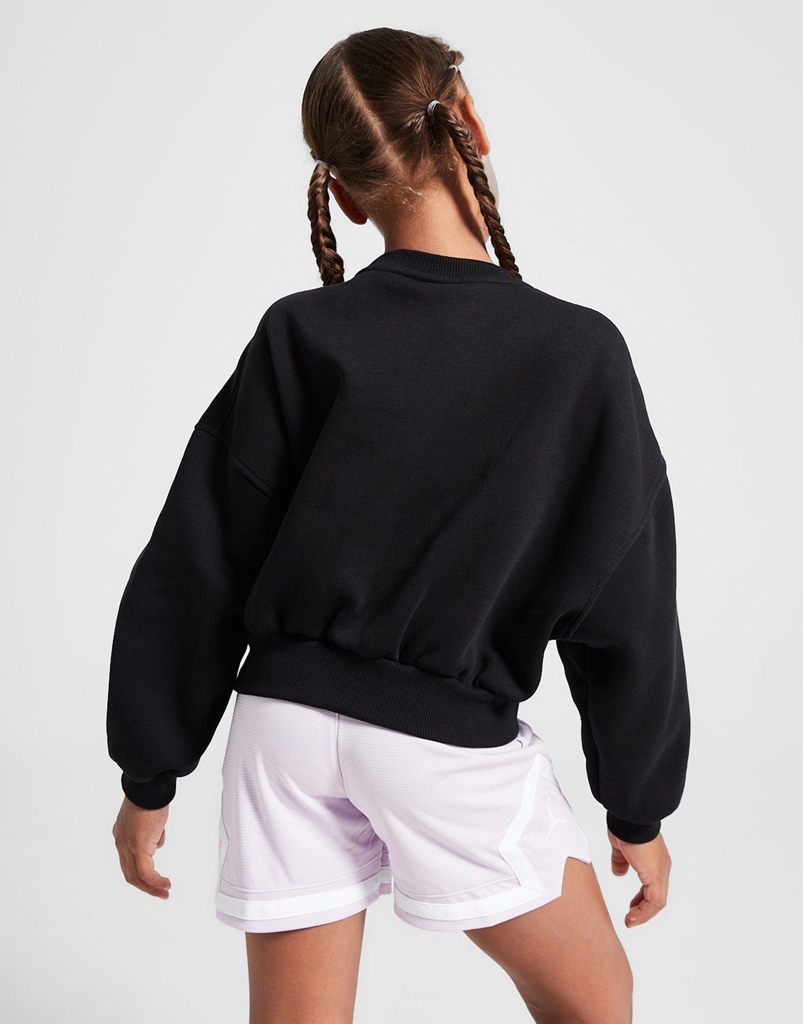 Gyerek pulóver NIKE PULÓVER G NSW CLUB FLC BXY CRW LBR GIRL FZ9244-010 Fekete