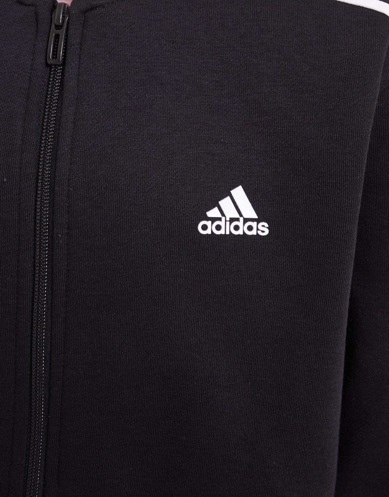 Detská mikina ADIDAS MIKINA ROZEPÍNACÍ S KAPUCÍ B 3S FZ HD GQ8900 Černá