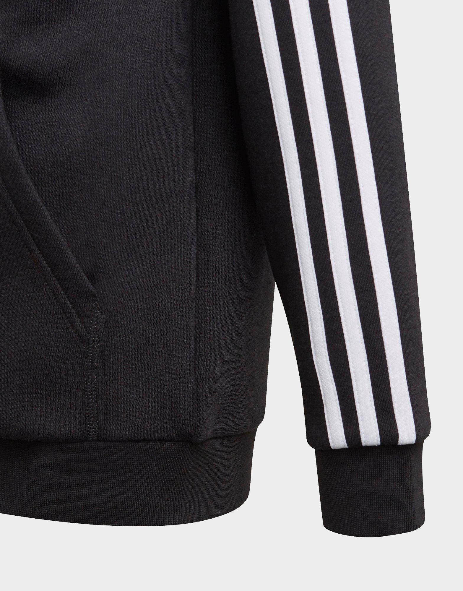 Detská mikina ADIDAS MIKINA ROZEPÍNACÍ S KAPUCÍ B 3S FZ HD GQ8900 Černá