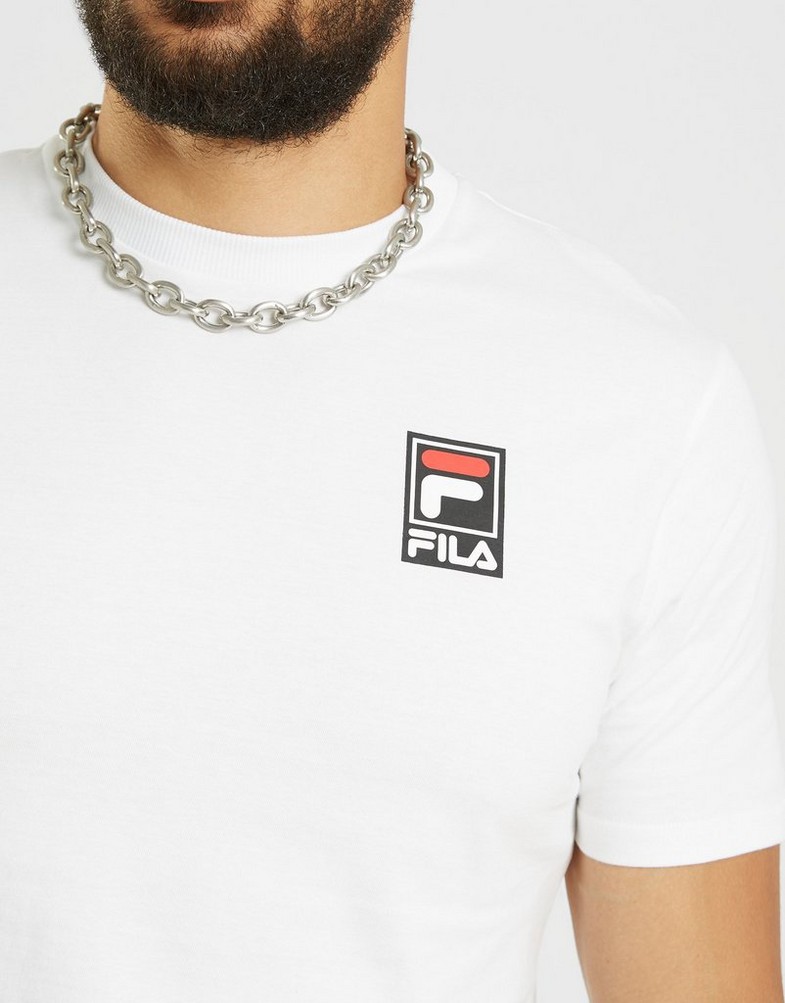 Koszulka, t-shirt męski FILA T-SHIRT HAMILTON TEE WHT HAMILTONFW22JDM004WH Biały
