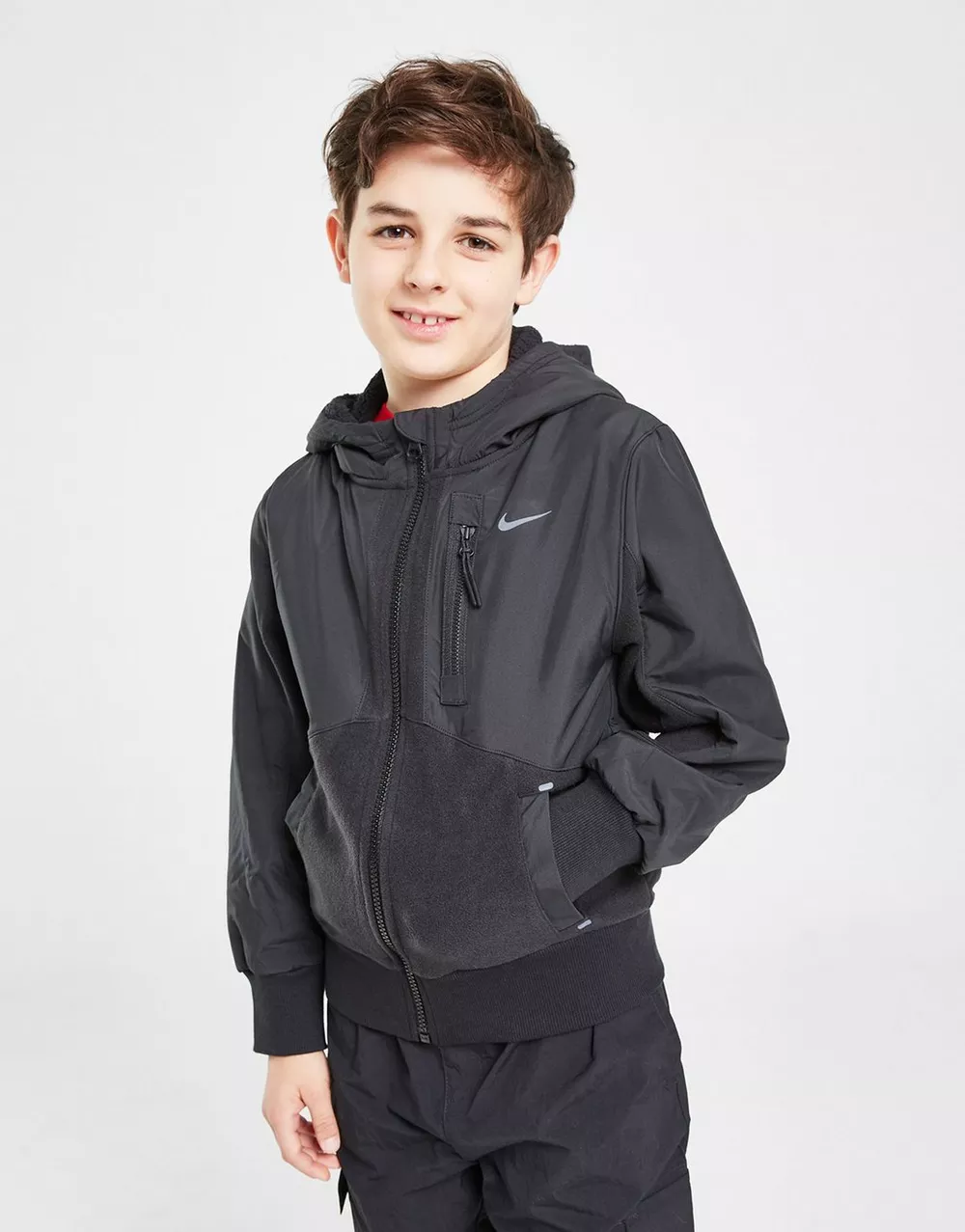 NIKE КОФТА НА БЛИСКАВЦІ З КАПЮШОНОМ   K NSW CTY UTLITY B, фото 1 з 5
