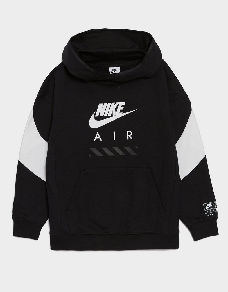 NIKE BLUZA Z KAPTUREM K NIKE AIR FLC PO HOODIE HF8812-010 Czarny