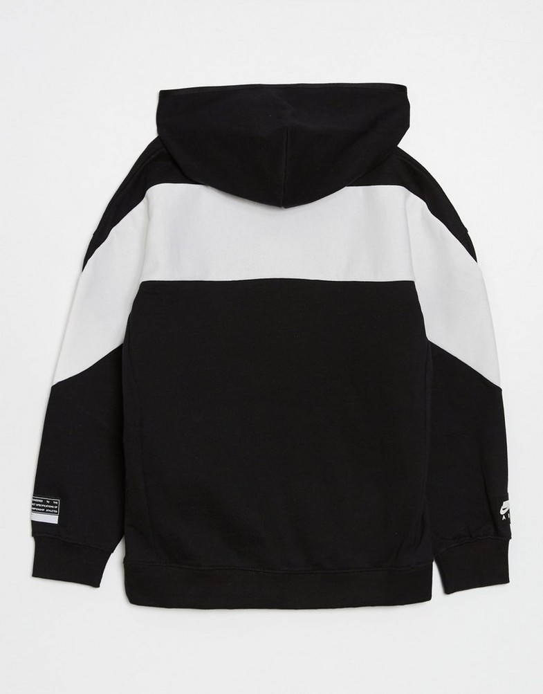 NIKE BLUZA Z KAPTUREM K NIKE AIR FLC PO HOODIE HF8812-010 Czarny