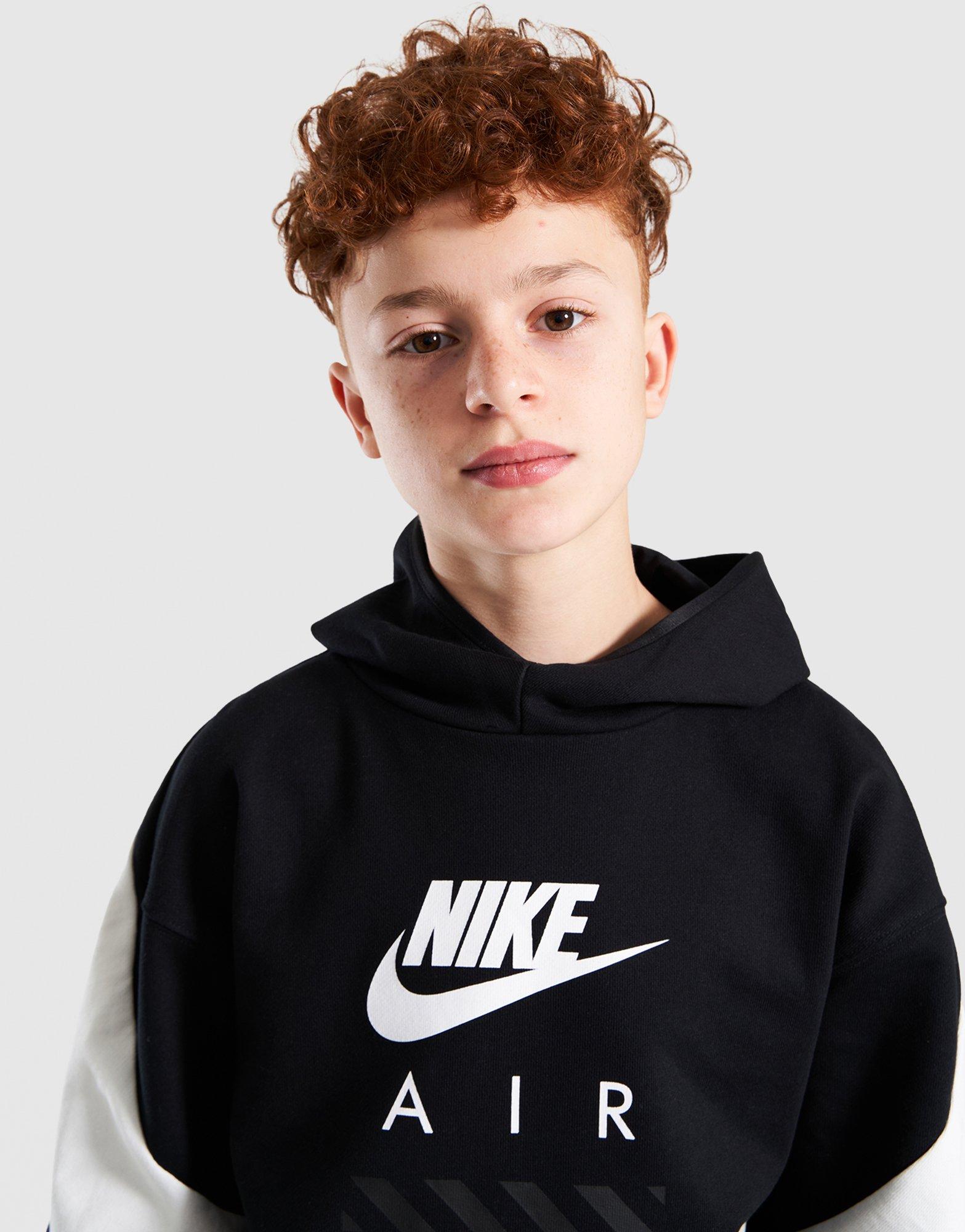 NIKE BLUZA Z KAPTUREM K NIKE AIR FLC PO HOODIE HF8812-010 Czarny