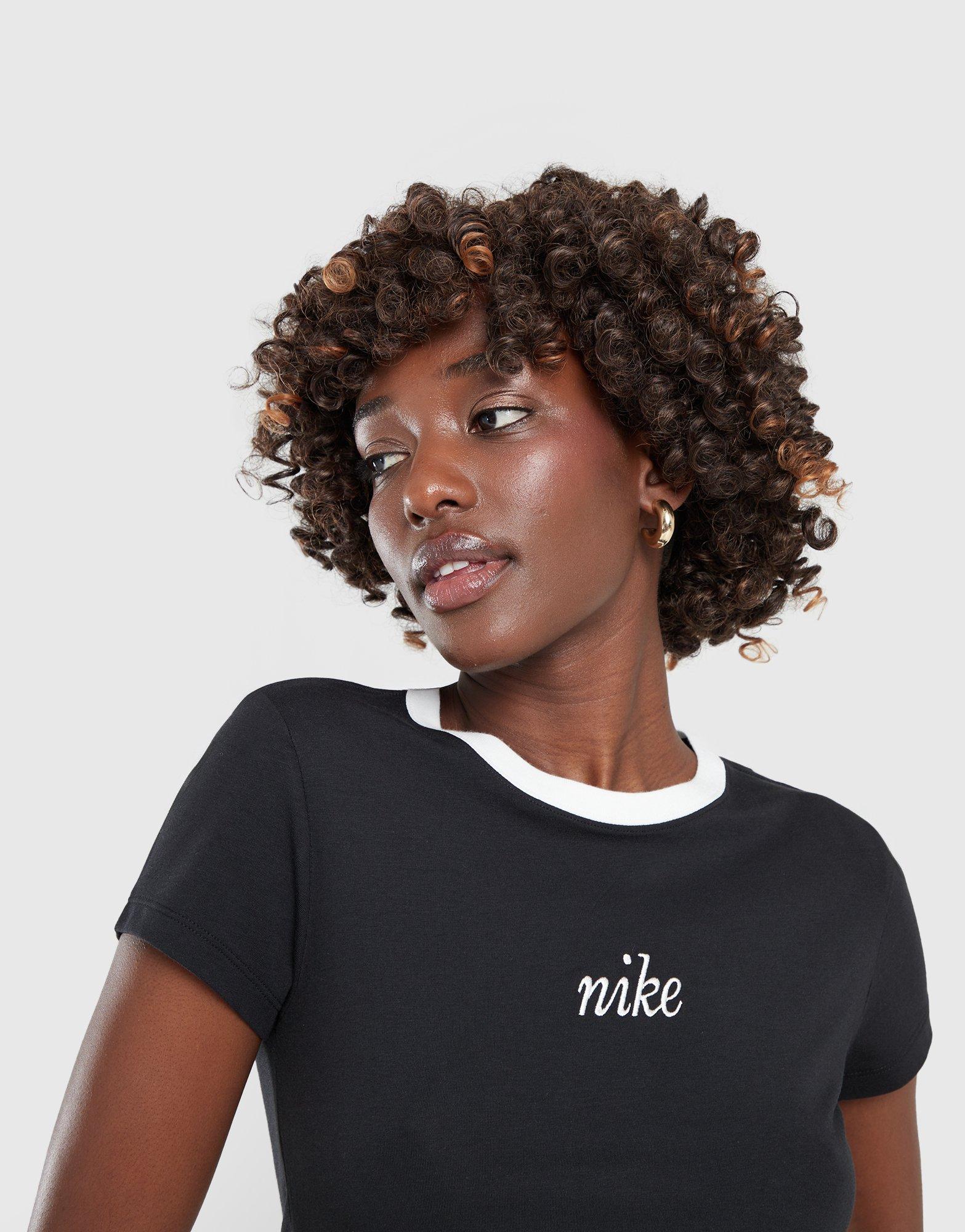 Koszulka, t-shirt damski NIKE T-SHIRT W NSW NK CHLL KNT MD CRP WRS HF8819-010 Czarny