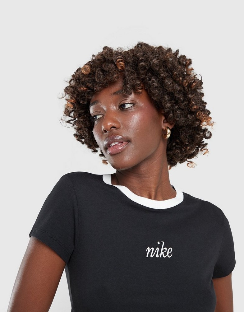 Női póló NIKE PÓLÓ W NSW NK CHLL KNT MD CRP WRS HF8819-010 Fekete