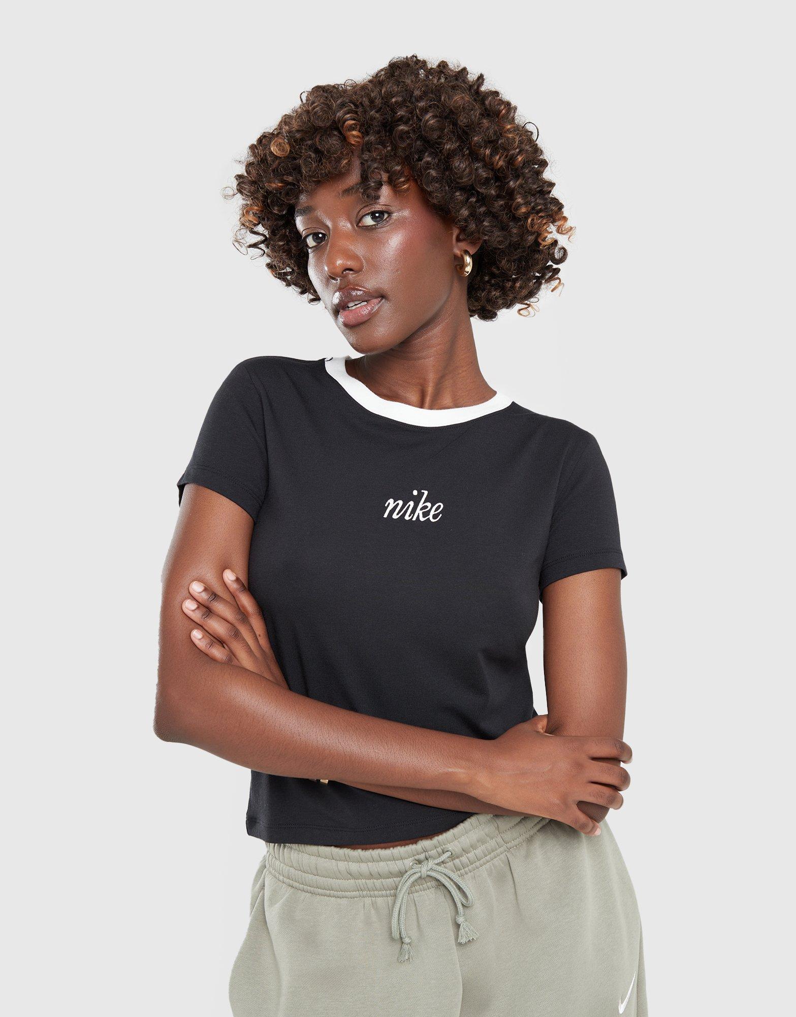 Koszulka, t-shirt damski NIKE T-SHIRT W NSW NK CHLL KNT MD CRP WRS HF8819-010 Czarny