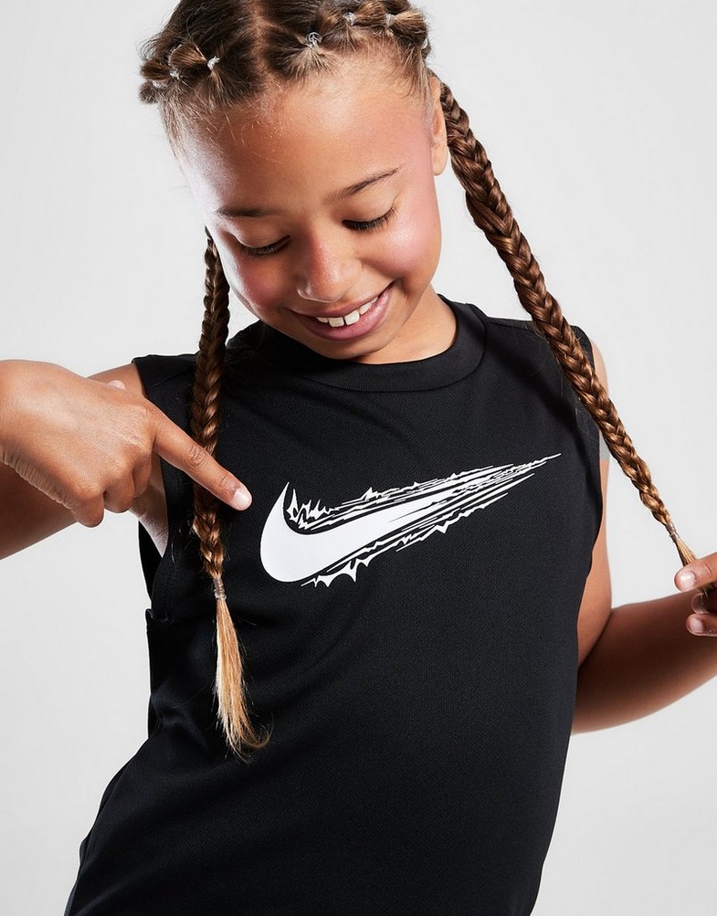 Дитячі футболки NIKE ФУТБОЛКА B NK DF MULTI SLVS ТОП HBR HF8998-010 Чорний