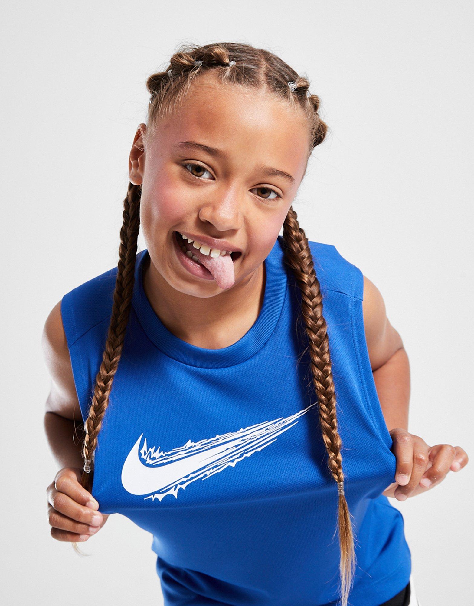 Detské tričko NIKE TRIČKO B NK DF MULTI SLVS TOP HBR HF8998-480 Modrá