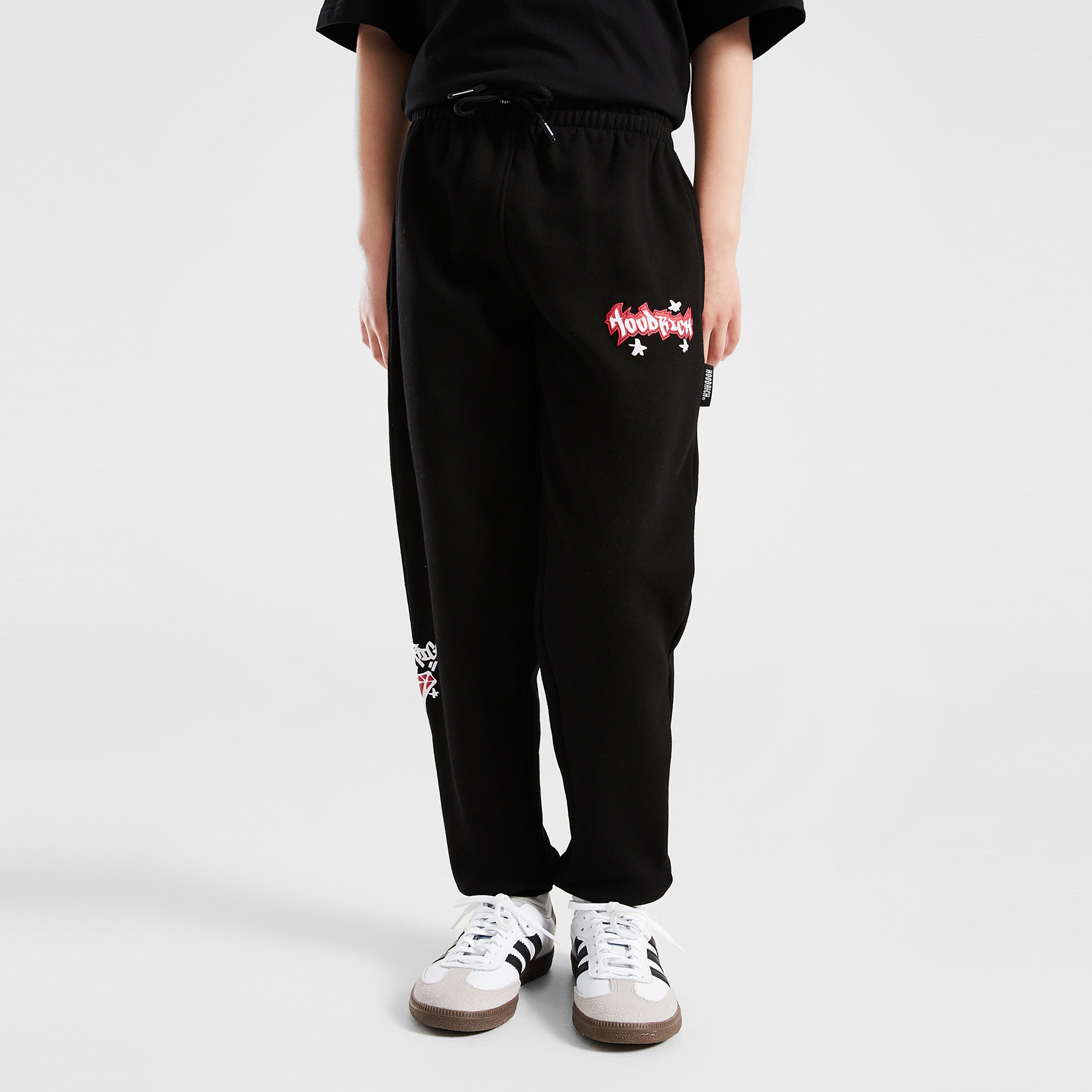 Gyerek melegítőnadrág és jogger HOODRICH NADRÁG GRAFFITI PNT BLK/RED