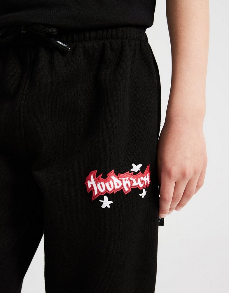 HOODRICH SPODNIE GRAFFITI PNT BLK/RED HJ 0125 0179 Czarny
