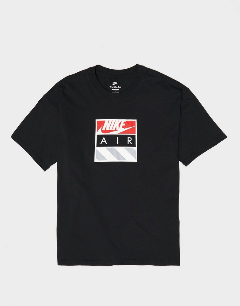 Koszulka, t-shirt męski NIKE T-SHIRT M NSW TEE M90 NK AIR SP25 1 HJ0578-010 Czarny