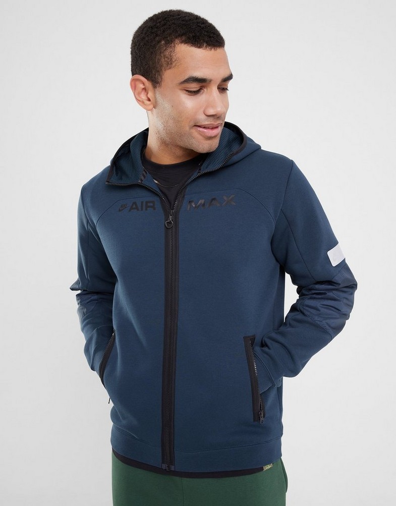 Чоловічі кофти NIKE КОФТА З КАПЮШОНОМ M NSW AIR MAX FLC FZ HOODIE HJ0855-478 Темно-синій