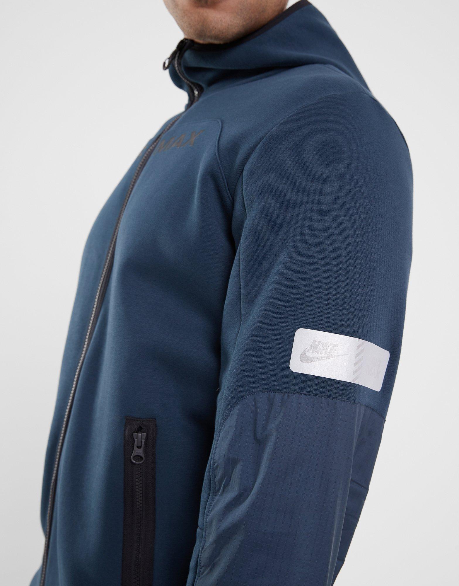 Férfi pulóverek NIKE PULÓVER KAPUCNIS M NSW AIR MAX FLC FZ HOODIE HJ0855-478 Sötétkék