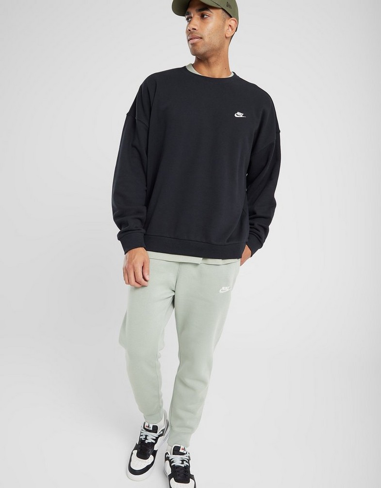 Férfi pulóverek NIKE PULÓVER M NK CLUB FT OVERSIZED CREW HJ1819-010 Fekete