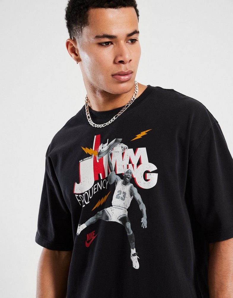 Tricou pentru bărbați JORDAN TRICOU M J BUSTIERĂND JAM 85 SS CREW HJ2929-010 Negru