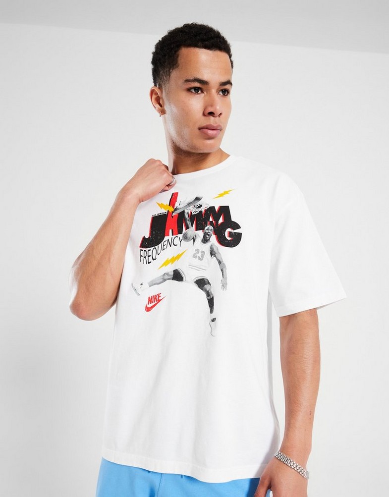 Tricou pentru bărbați JORDAN TRICOU M J BUSTIERĂND JAM 85 SS CREW HJ2929-100 Alb